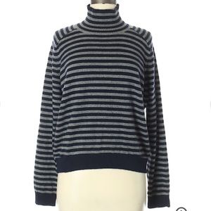 Vince cashmere striped turtle neck sweater
